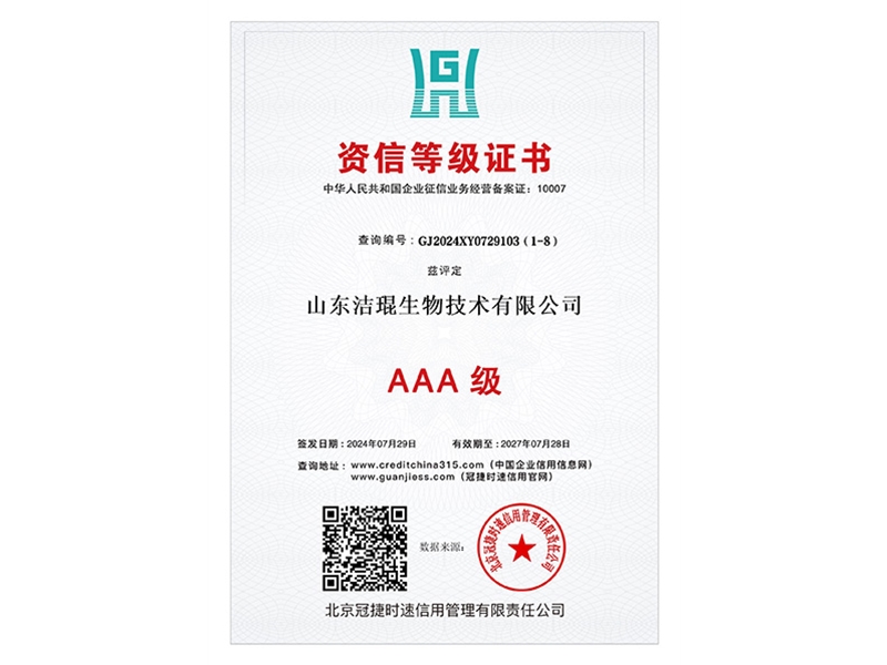 Credit Rating Certificate